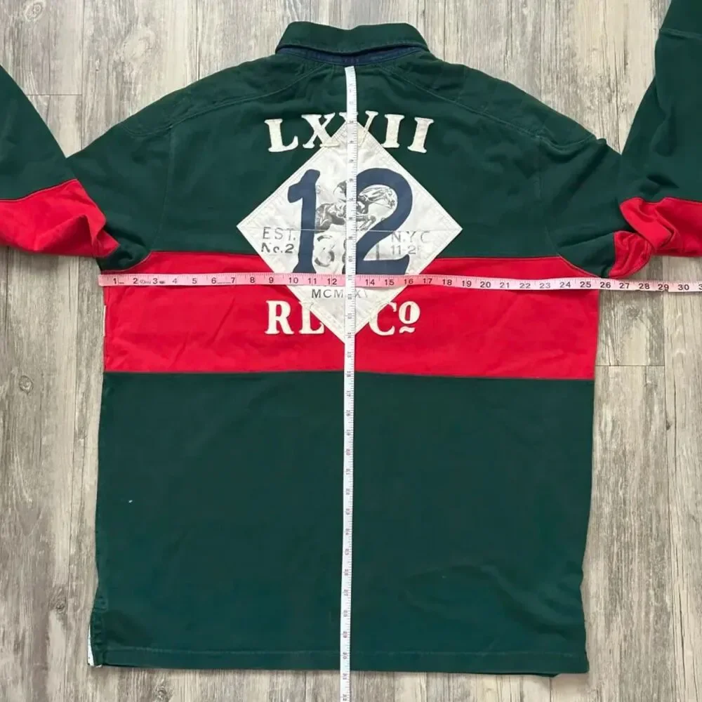Vintage Polo Ralph Lauren Denmark RLPC County Jockey Club Rugby Long Sleeve XL - Picture 5 of 6